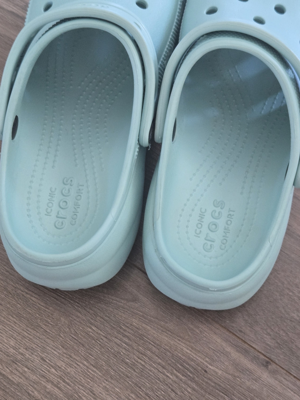 Crocs Women's Classic Platform Clog Light Aquamarine Pastel Teal S 9 Comfort - Picture 5 of 11
